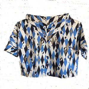 Vintage 1950s Cotton Pullover Blouse.